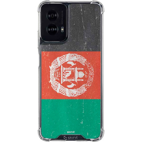Afghanistan Flag Distressed Moto G Power 5G (2024) Clear Case